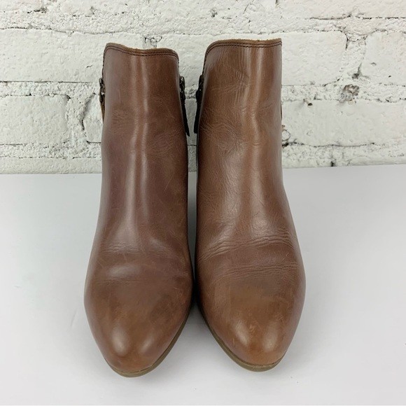 Frye Judith Double Zip Stacked Heel Ankle Bootie 9.5 - Picture 3 of 10